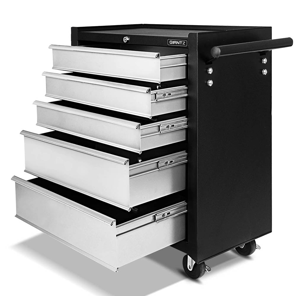 Tool Cabinets: Giantz 5 Drawer Tool Box Cabinet Chest Trolley Box Garage Storage Toolbox Grey