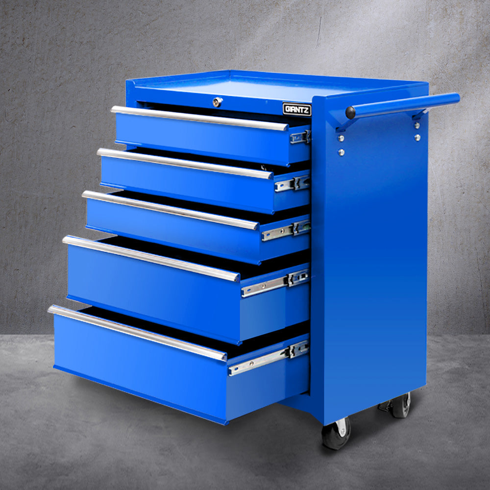 Tool Cabinets: Giantz 5 Drawer Tool Box Cabinet Chest Trolley Box Garage Storage Toolbox Blue