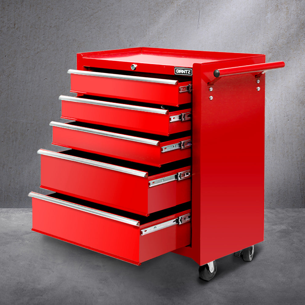 Tool Cabinets: Giantz 5 Drawer Tool Box Cabinet Chest Trolley Box Garage Storage Toolbox Red
