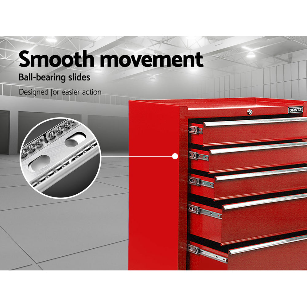 Tool Cabinets: Giantz 5 Drawer Tool Box Cabinet Chest Trolley Box Garage Storage Toolbox Red