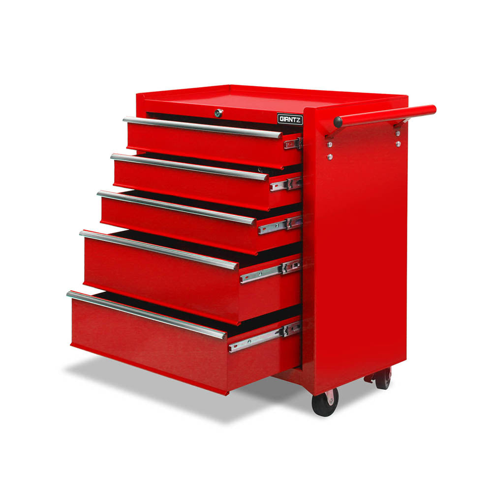Tool Cabinets: Giantz 5 Drawer Tool Box Cabinet Chest Trolley Box Garage Storage Toolbox Red
