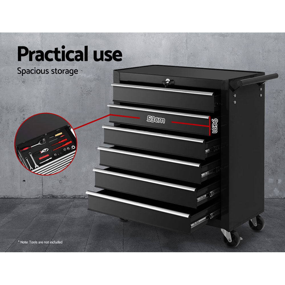 Tool Cabinets: Giantz 6 Drawer Tool Box Cabinet Chest Trolley Cart Garage Toolbox Storage