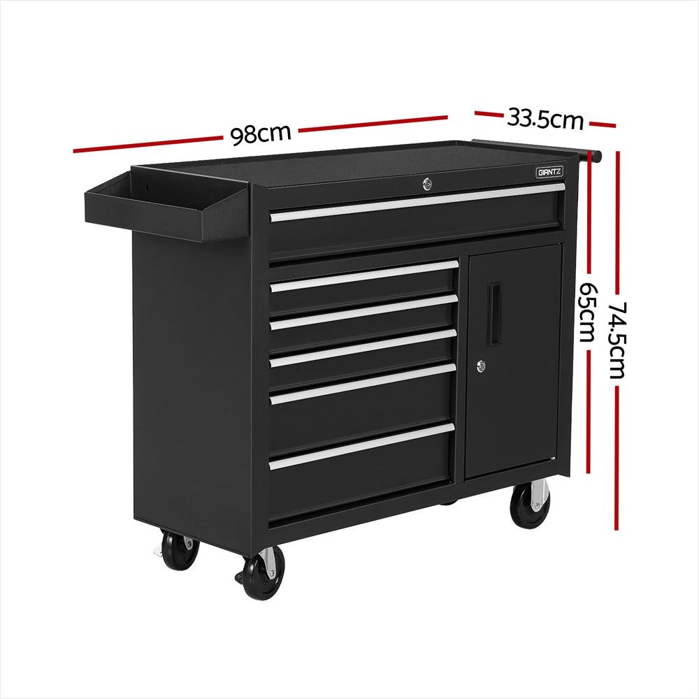 Tool Cabinets: Giantz 6 Drawer Tool Box Chest Cabinet Toolbox Storage Garage Organiser Wheels