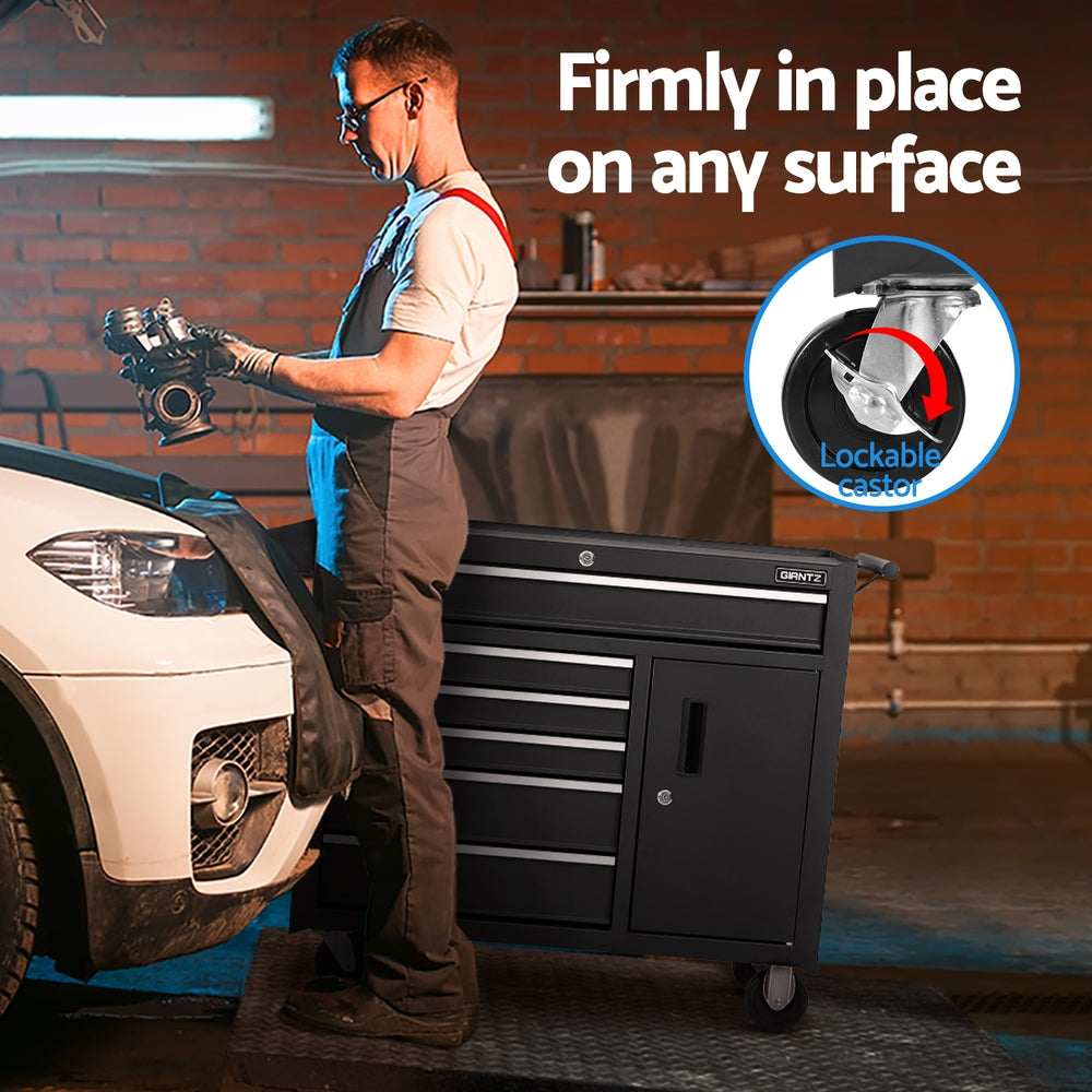 Tool Cabinets: Giantz 6 Drawer Tool Box Chest Cabinet Toolbox Storage Garage Organiser Wheels