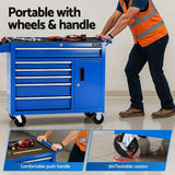 Giantz 6 Drawer Tool Chest Trolley Cabinet Cart Toolbox Storage Organiser Wheels