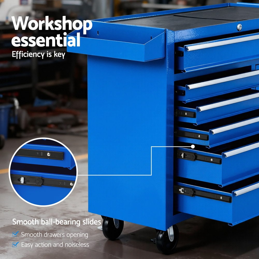 Tool Boxes: Giantz 6 Drawer Tool Chest Trolley Cabinet Cart Toolbox Storage Organiser Wheels