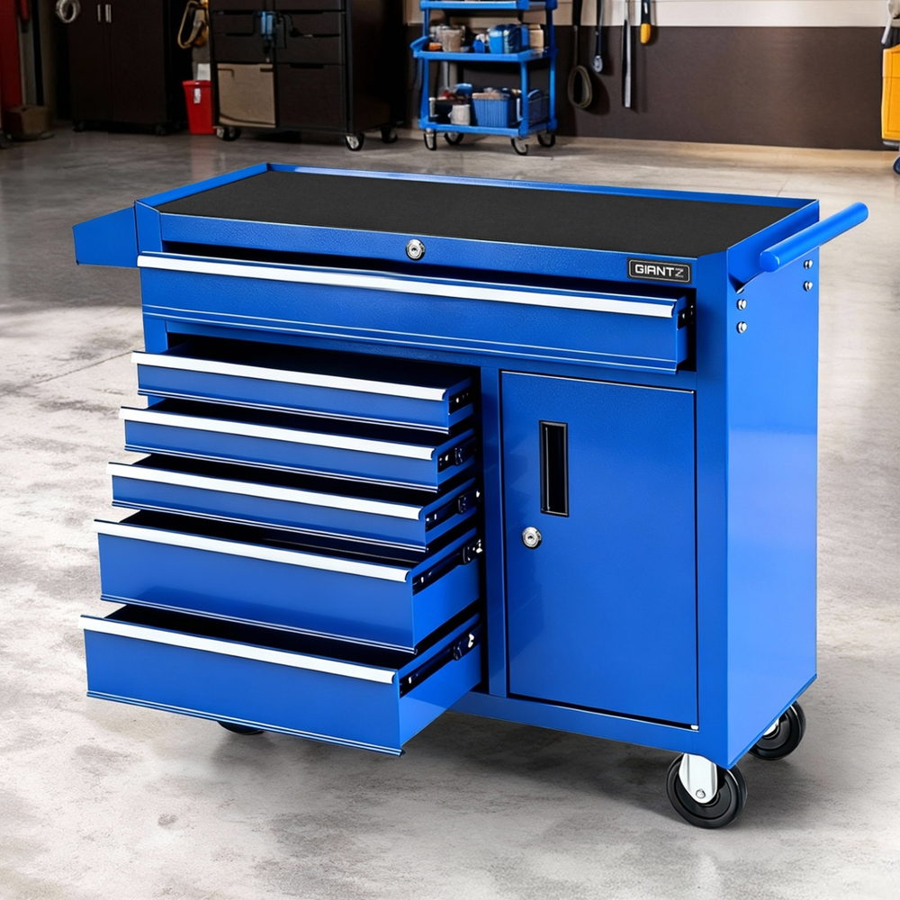 Tool Boxes: Giantz 6 Drawer Tool Chest Trolley Cabinet Cart Toolbox Storage Organiser Wheels