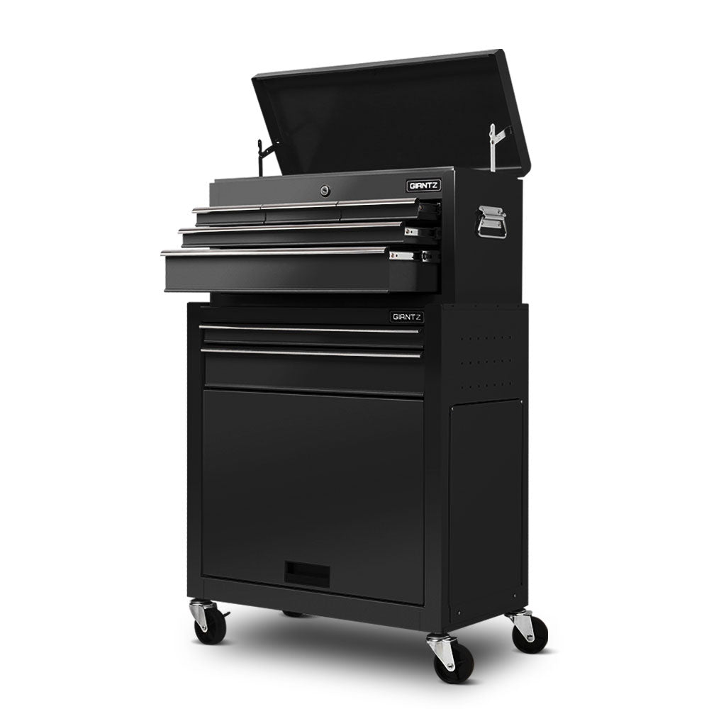 Tool Cabinets: Giantz 7 Drawer Tool Box Cabinet Chest Trolley Toolbox Garage Storage Black