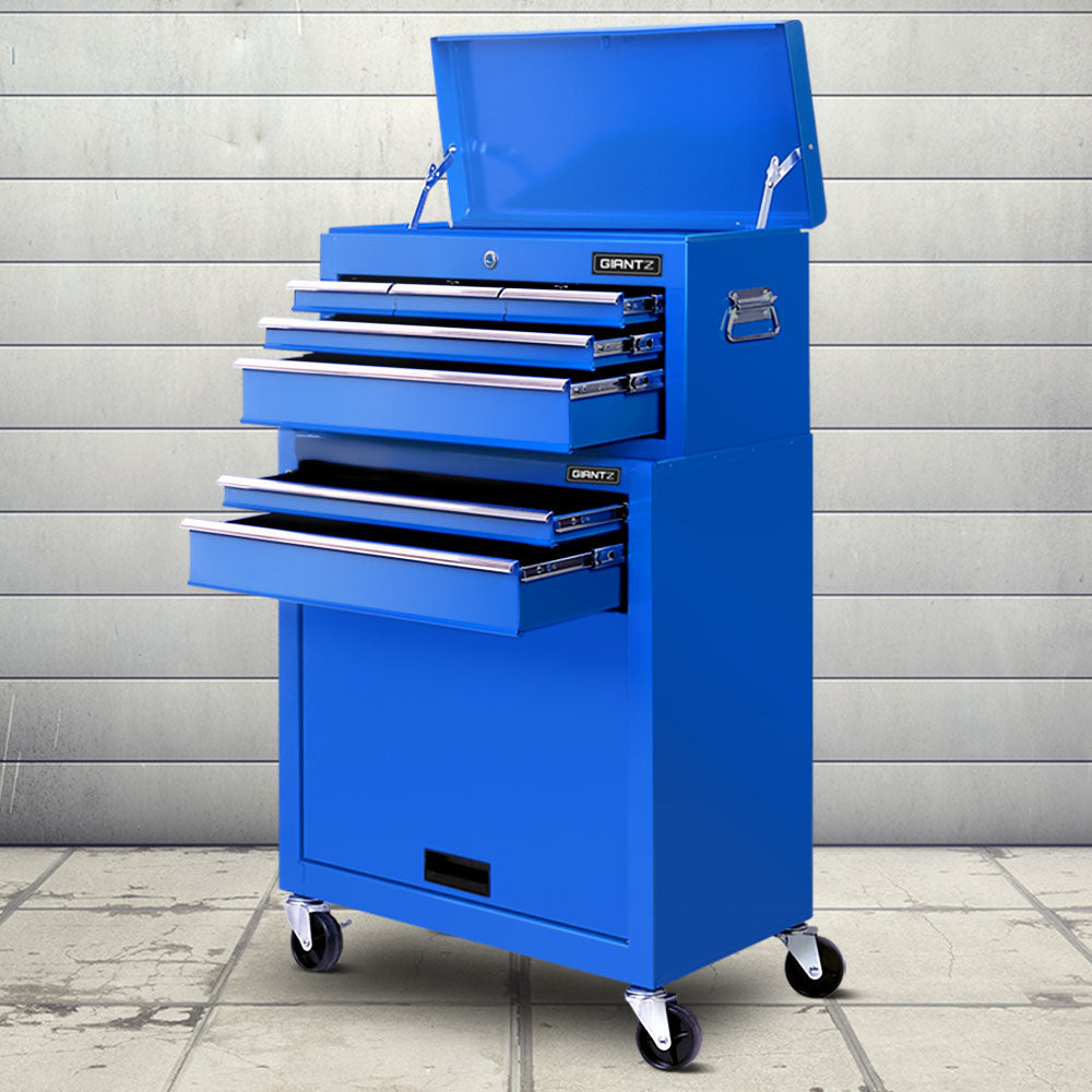 Tool Cabinets: Giantz 7 Drawer Tool Box Cabinet Chest Trolley Toolbox Garage Storage Blue
