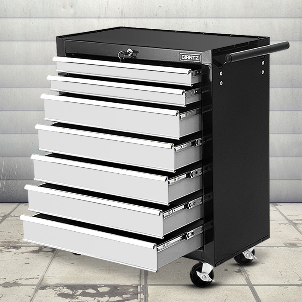 Tool Cabinets: Giantz 7 Drawer Tool Box Cabinet Chest Trolley Storage Garage Toolbox Grey
