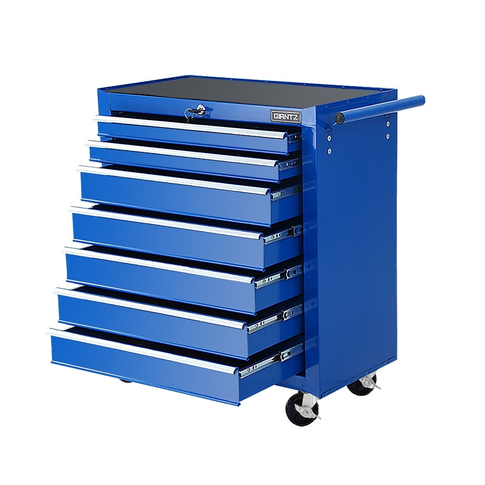 Tool Cabinets: Giantz 7 Drawer Tool Box Cabinet Chest Trolley Storage Garage Toolbox Blue
