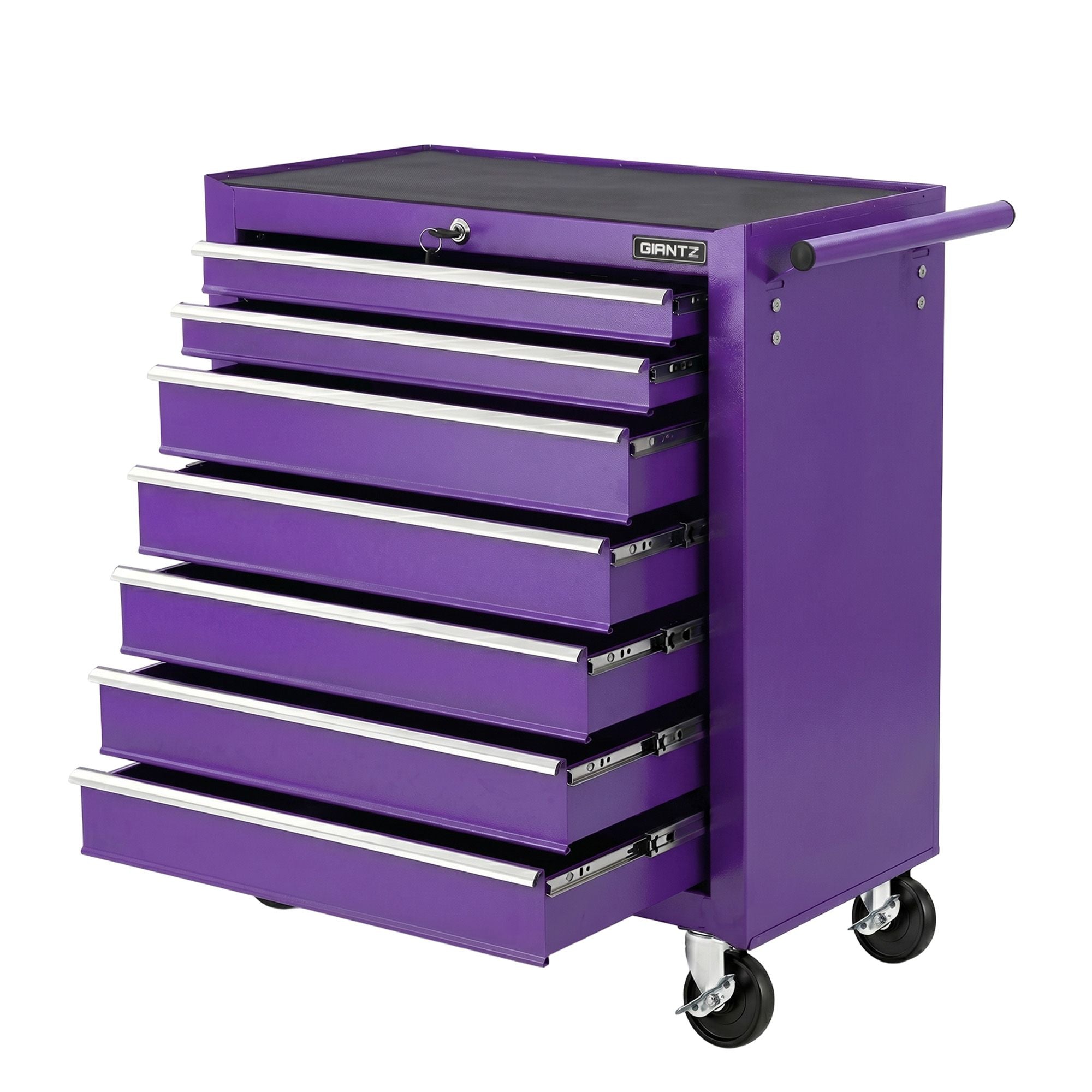 Giantz 7-Drawer Tool Chest Trolley Cabinet Toolbox Heavy Duty Garage Storage Organiser Purple