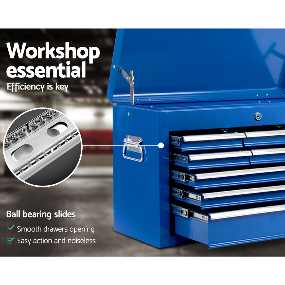 Tool Cabinets: Giantz 9 Drawer Tool Box Cabinet Chest Toolbox Storage Garage Organiser Blue