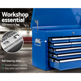 Tool Cabinets: Giantz 9 Drawer Tool Box Cabinet Chest Toolbox Storage Garage Organiser Blue