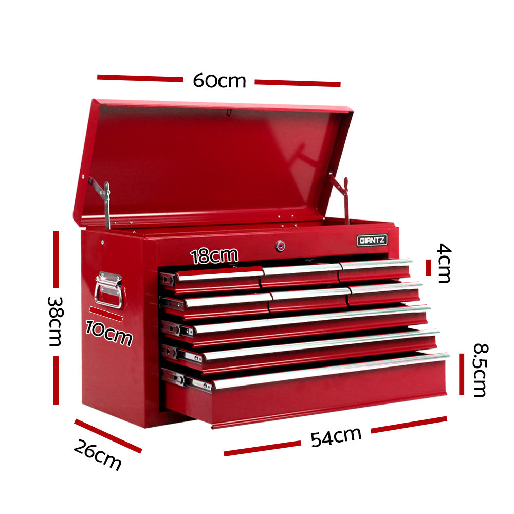 Tool Cabinets: Giantz 9 Drawer Tool Box Cabinet Chest Toolbox Storage Garage Organiser Red