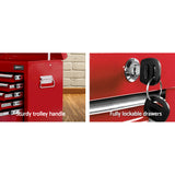 Tool Cabinets: Giantz 9 Drawer Tool Box Cabinet Chest Toolbox Storage Garage Organiser Red