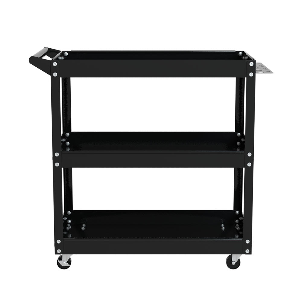Bicycle Stands & Storage: Giantz 3-Tier Tool Cart Trolley Workshop Garage Storage Organizer Black