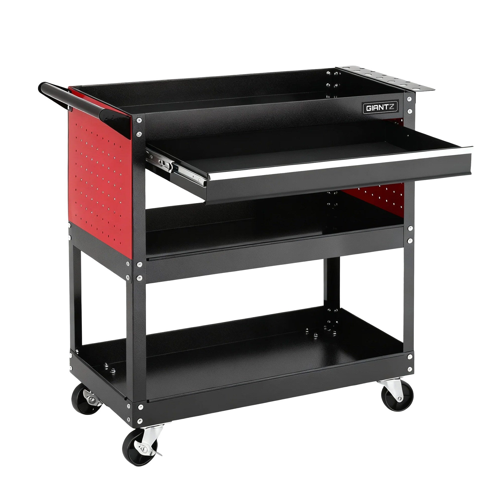 Utility Trolleys: Giantz Tool Trolley Cart Rolling Cabinet with Drawer Workshop Garage Storage