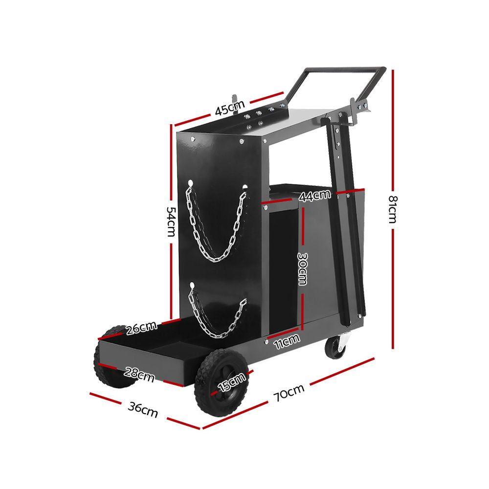 Utility Trolleys: Giantz Welding Trolley Cart 4 Drawer MIG TIG ARC Welder Plasma Cutter