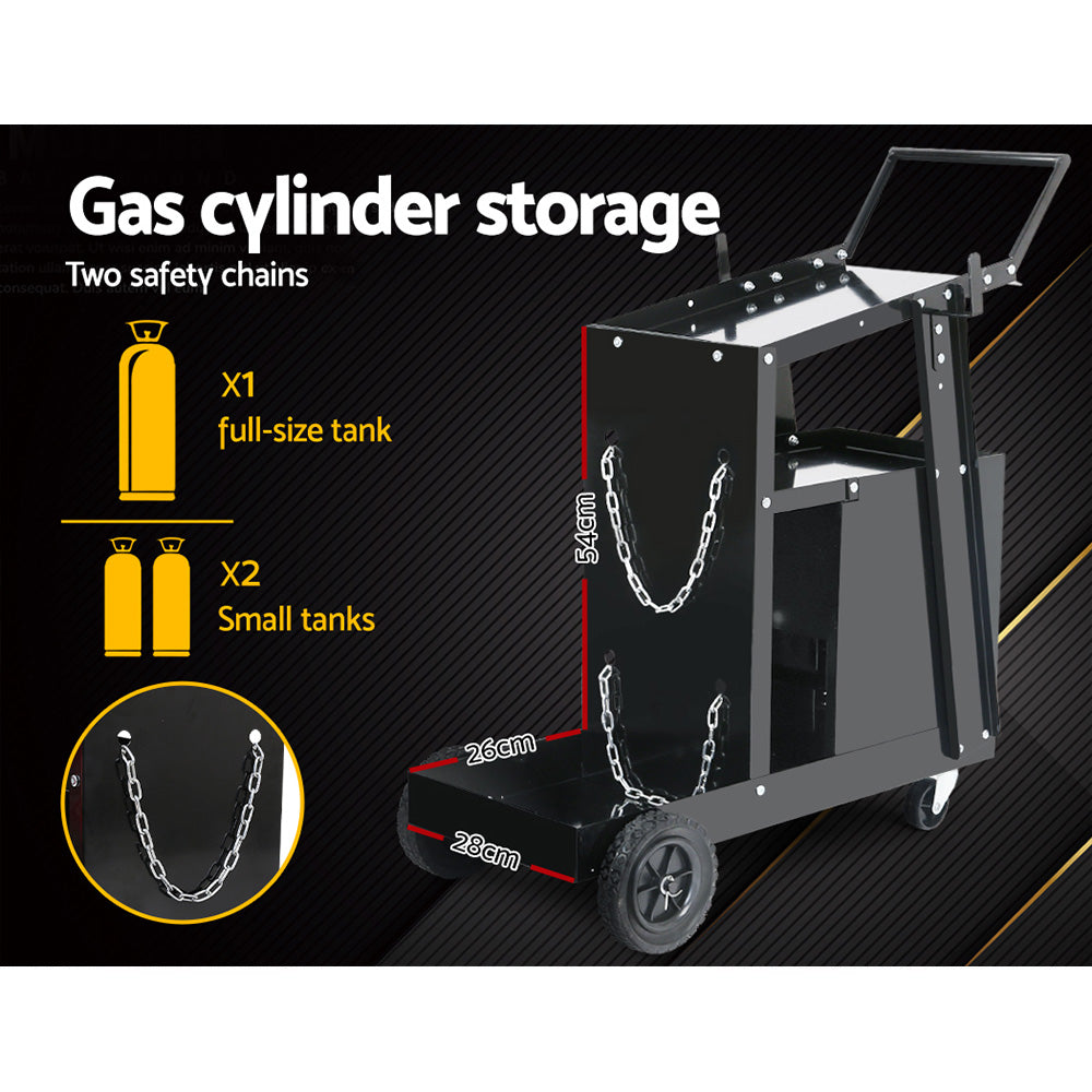 Utility Trolleys: Giantz Welding Trolley Cart 4 Drawer MIG TIG ARC Welder Plasma Cutter