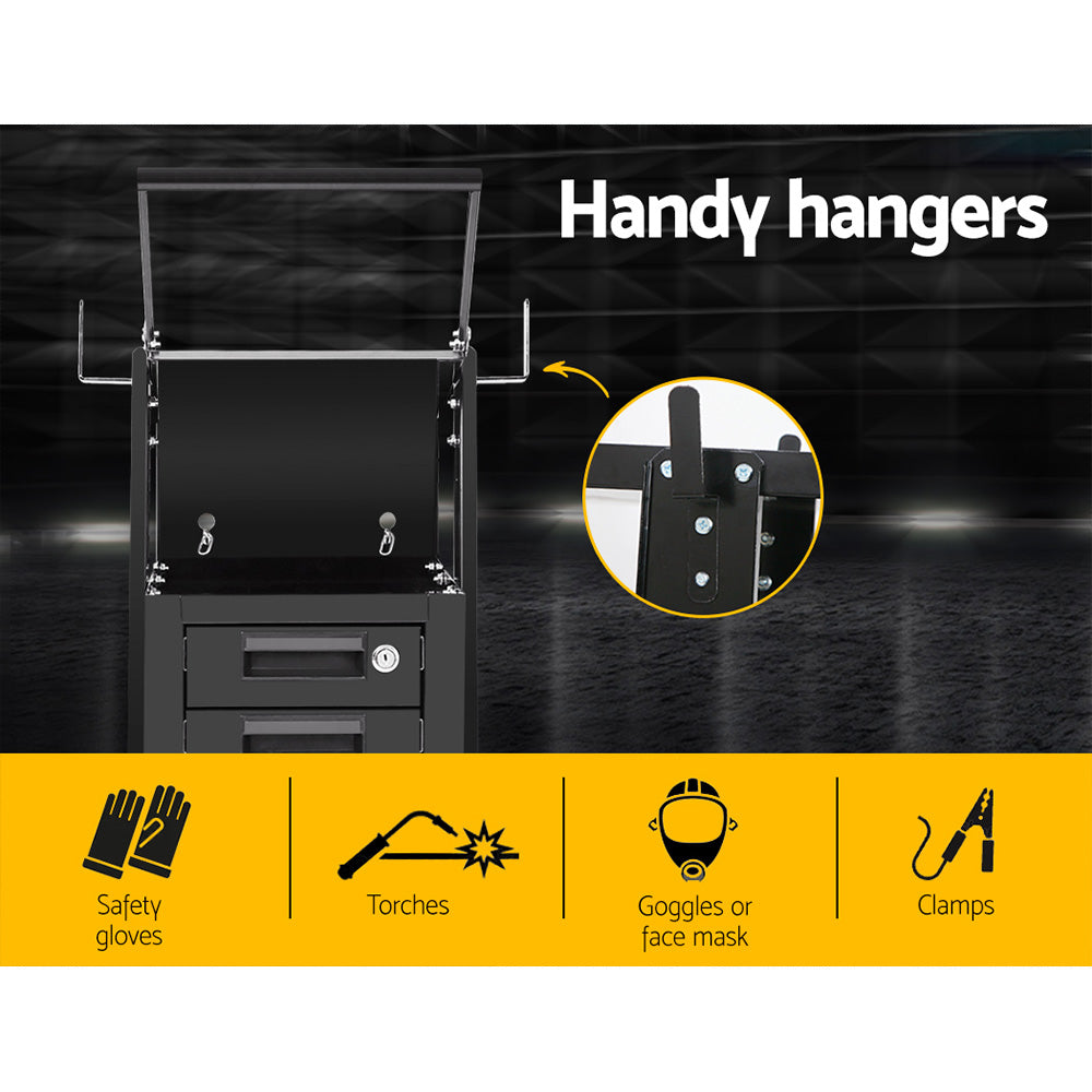 Utility Trolleys: Giantz Welding Trolley Cart 4 Drawer MIG TIG ARC Welder Plasma Cutter
