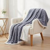 Blankets & Throws: Giselle 152x203cm Throw Blanket Double-Sided Fleece Lightweight For Sofa Couch Bed Queen
