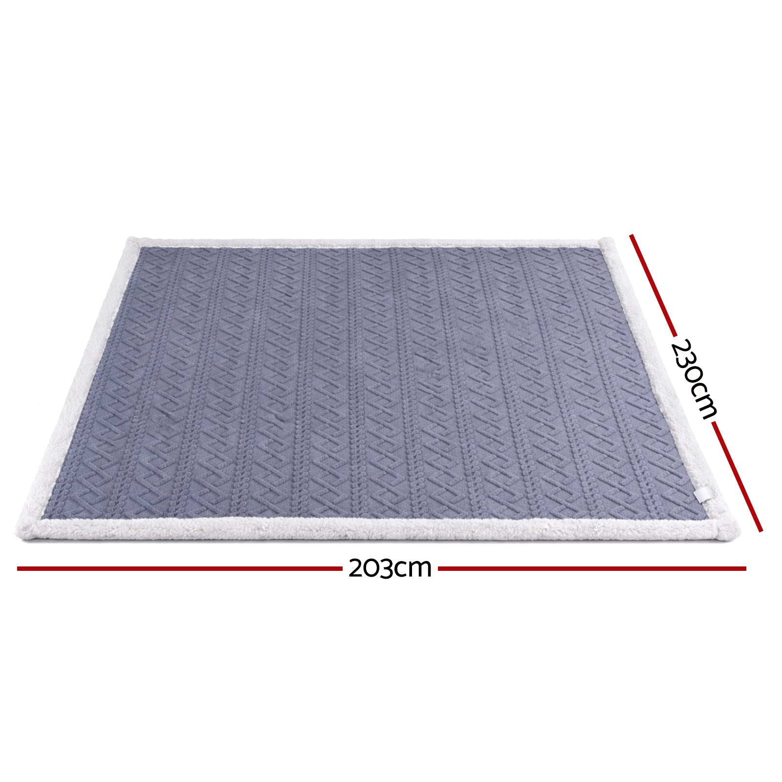 Blankets & Throws: Giselle 203x230cm Throw Blanket Double-Sided Fleece Lightweight For Sofa Couch Bed