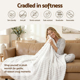 Blankets & Throws: Giselle 152x203cm Throw Blanket Queen Fleece Lightweight Cozy Sofa Couch Bed Throw