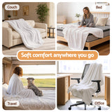 Blankets & Throws: Giselle 152x203cm Throw Blanket Queen Fleece Lightweight Cozy Sofa Couch Bed Throw