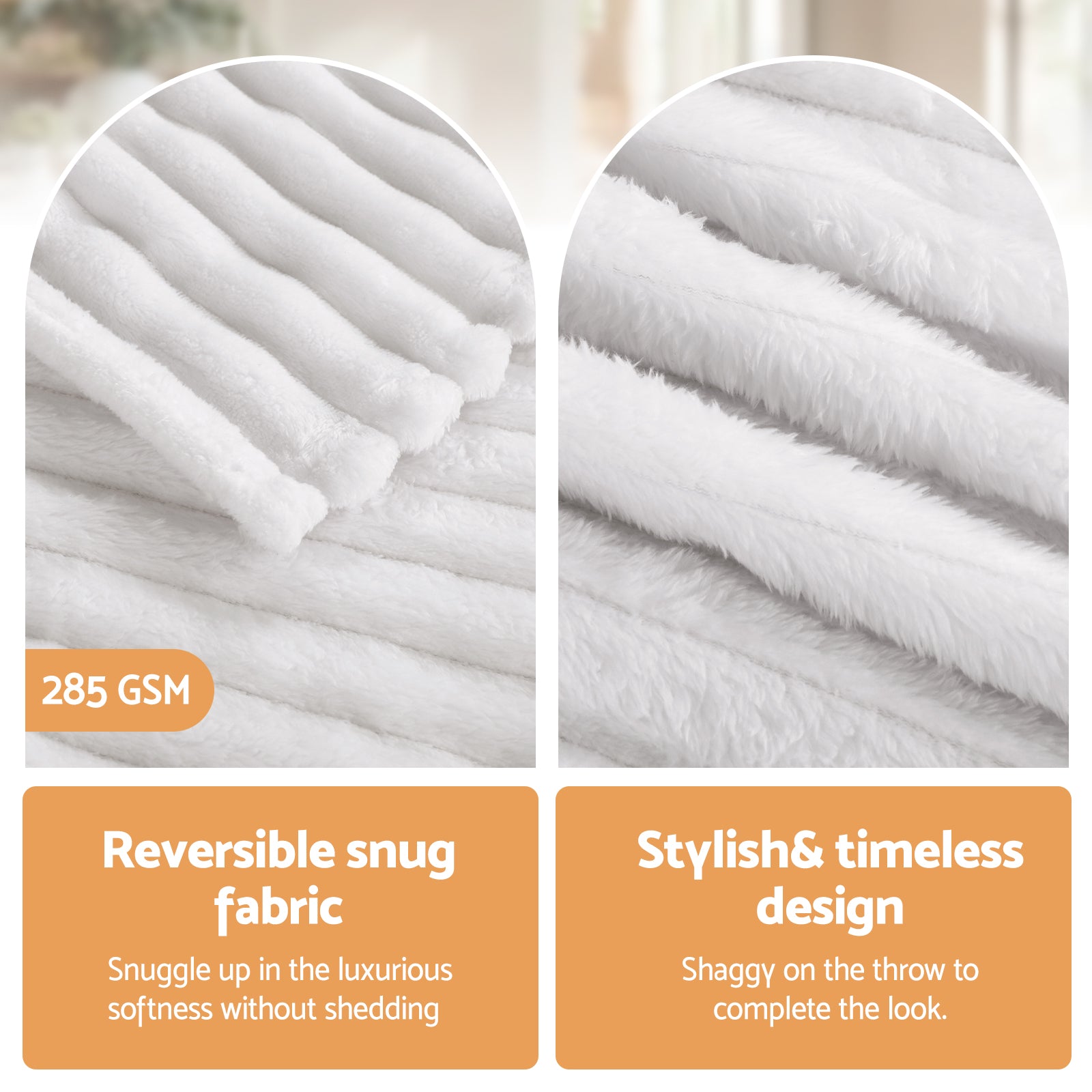 Blankets & Throws: Giselle 203x230cm Throw Blanket Fleece Soft Lightweight Cozy Sofa Couch Bed Throw