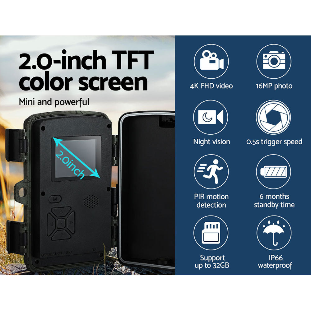 Security Cameras & Accessories: UL-tech 4K 16MP Trail Camera Wildlife Hunting Security Cam Night Vision