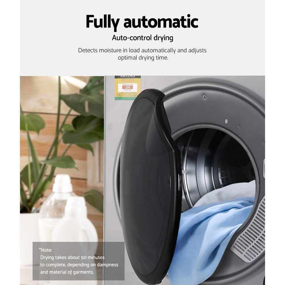 Dryers: Devanti Tumble Dryer 5kg Fully Auto Silver
