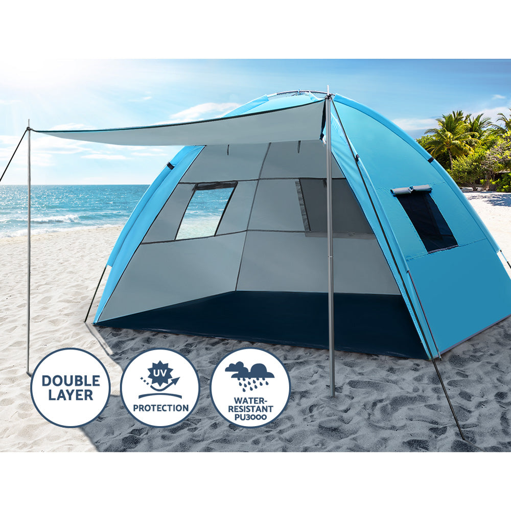 Tents: Weisshorn Camping Tent Beach Portable Hiking Sun Shade Shelter Fishing 4 Person
