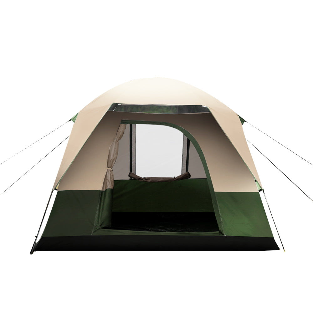 Tents: Weisshorn Family Camping Tent 4 Person Hiking Beach Tents Green