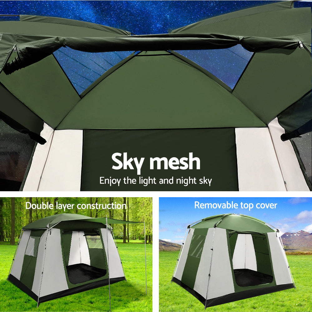 Tents: Weisshorn Family Camping Tent 6 Person Hiking Beach Tents Dome Shelter
