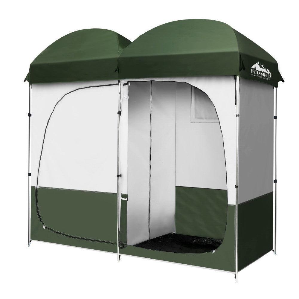 Portable Toilets & Showers: Weisshorn Double Camping Shower Toilet Tent Outdoor Portable Change Room