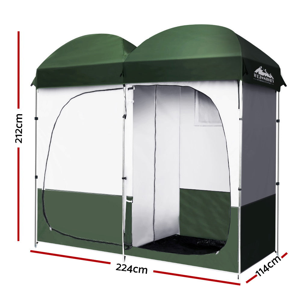 Portable Toilets & Showers: Weisshorn Double Camping Shower Toilet Tent Outdoor Portable Change Room