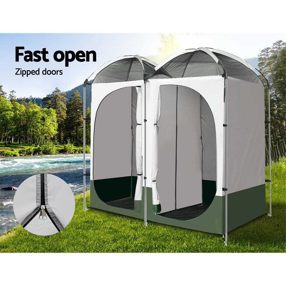 Portable Toilets & Showers: Weisshorn Double Camping Shower Toilet Tent Outdoor Portable Change Room