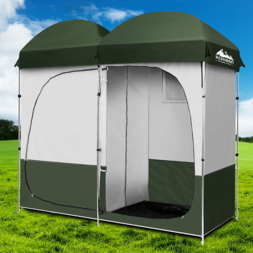 Portable Toilets & Showers: Weisshorn Double Camping Shower Toilet Tent Outdoor Portable Change Room