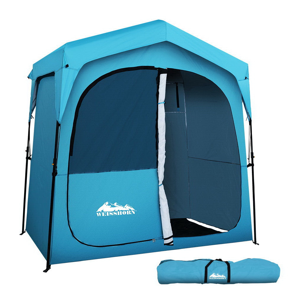 Portable Toilets & Showers: Weisshorn Double Camping Shower Toilet Tent Outdoor Fast Set Up Change Room