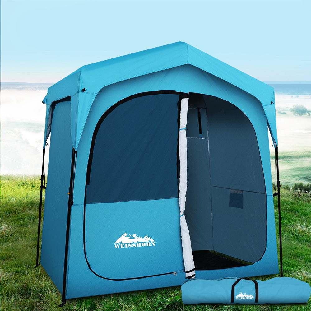 Portable Toilets & Showers: Weisshorn Double Camping Shower Toilet Tent Outdoor Fast Set Up Change Room