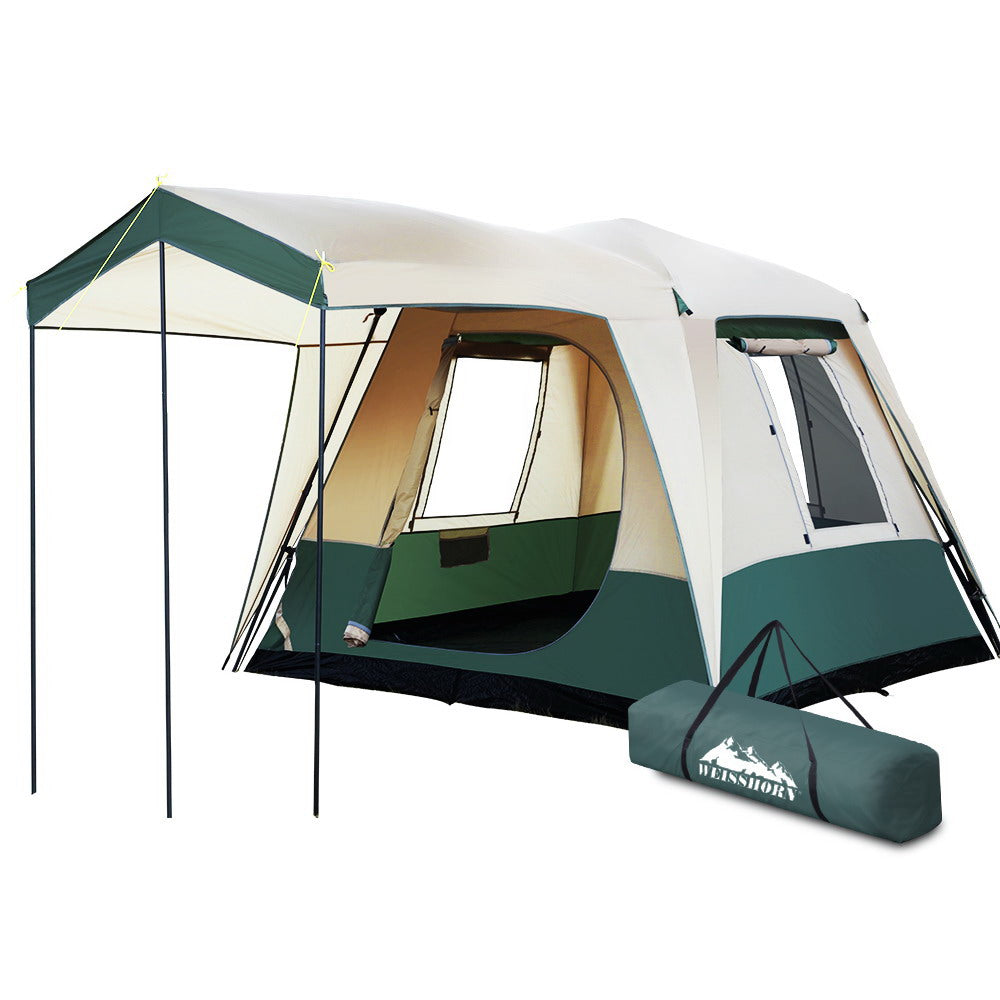 Tents: Weisshorn Instant Up Camping Tent 4 Person Pop up Tents Family Hiking Dome Camp