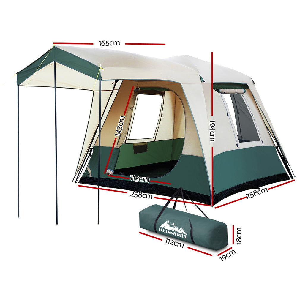 Tents: Weisshorn Instant Up Camping Tent 4 Person Pop up Tents Family Hiking Dome Camp