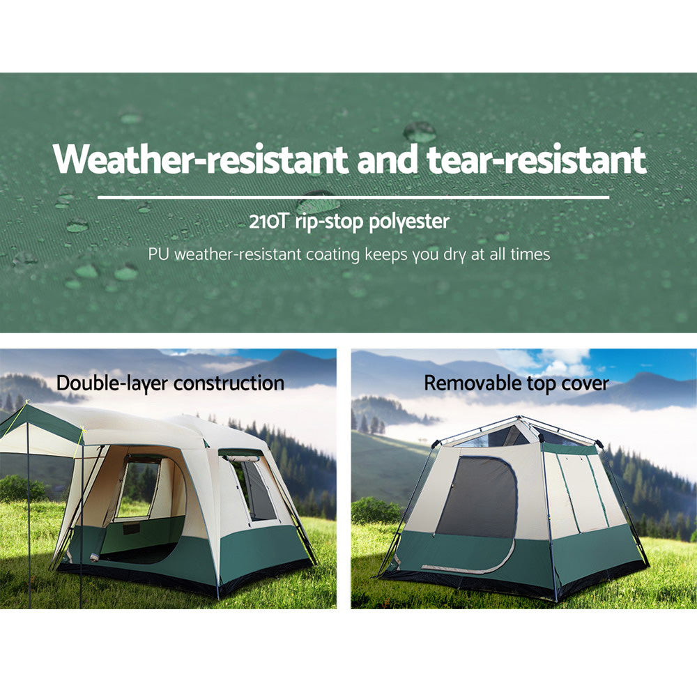 Tents: Weisshorn Instant Up Camping Tent 4 Person Pop up Tents Family Hiking Dome Camp