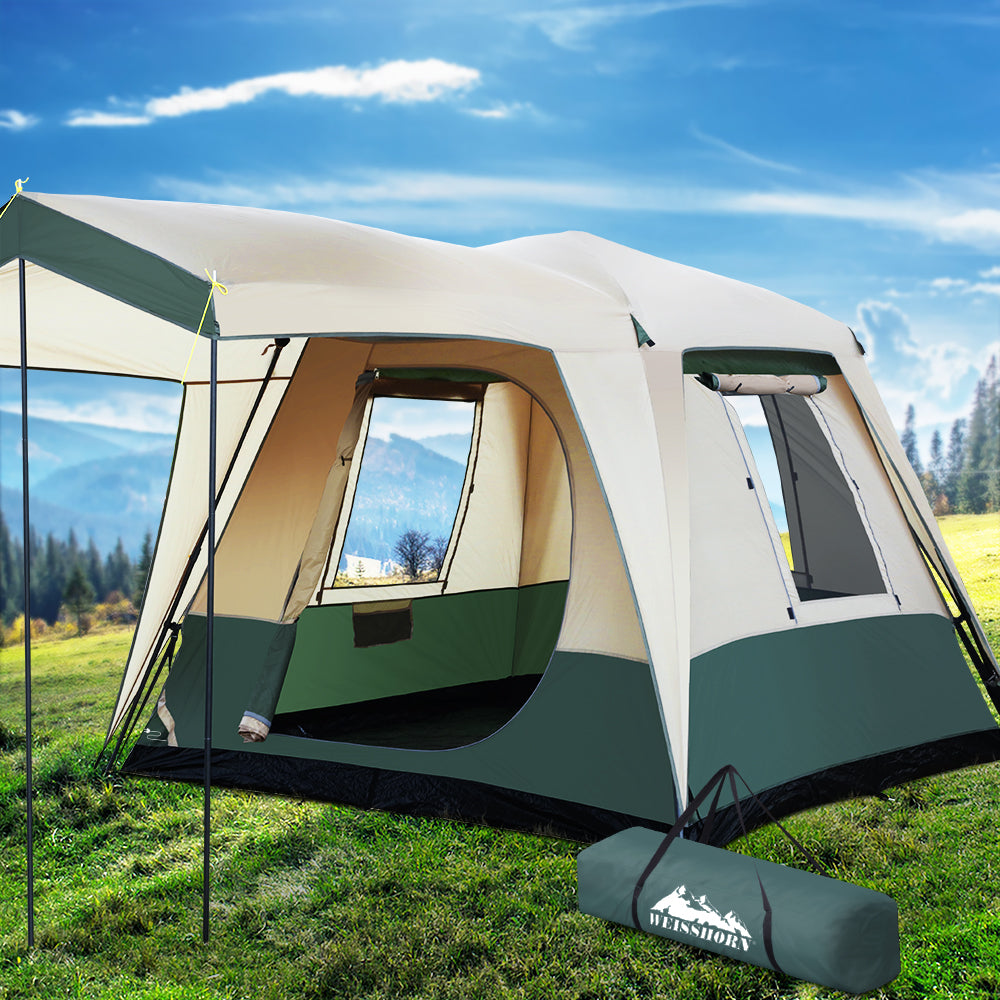 Tents: Weisshorn Instant Up Camping Tent 4 Person Pop up Tents Family Hiking Dome Camp