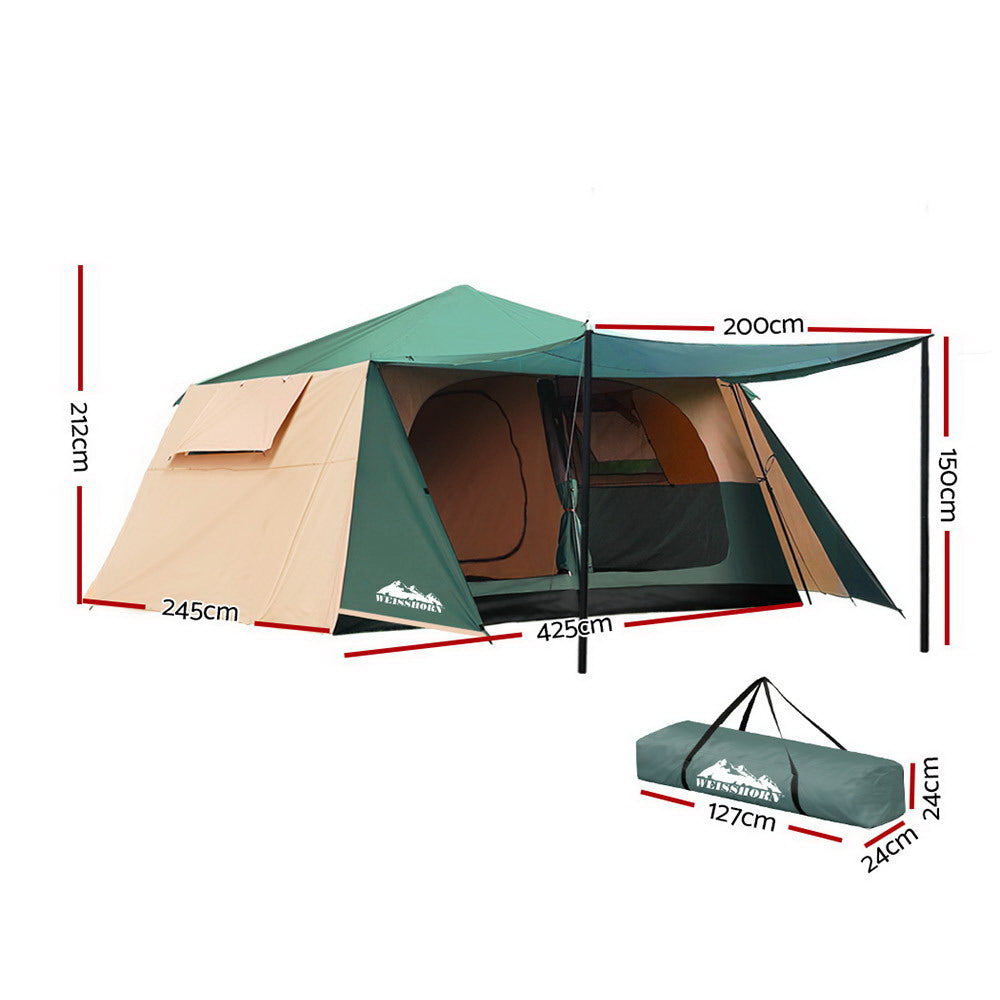 Tents: Weisshorn Instant Up Camping Tent 8 Person Pop up Tents Family Hiking Dome Camp