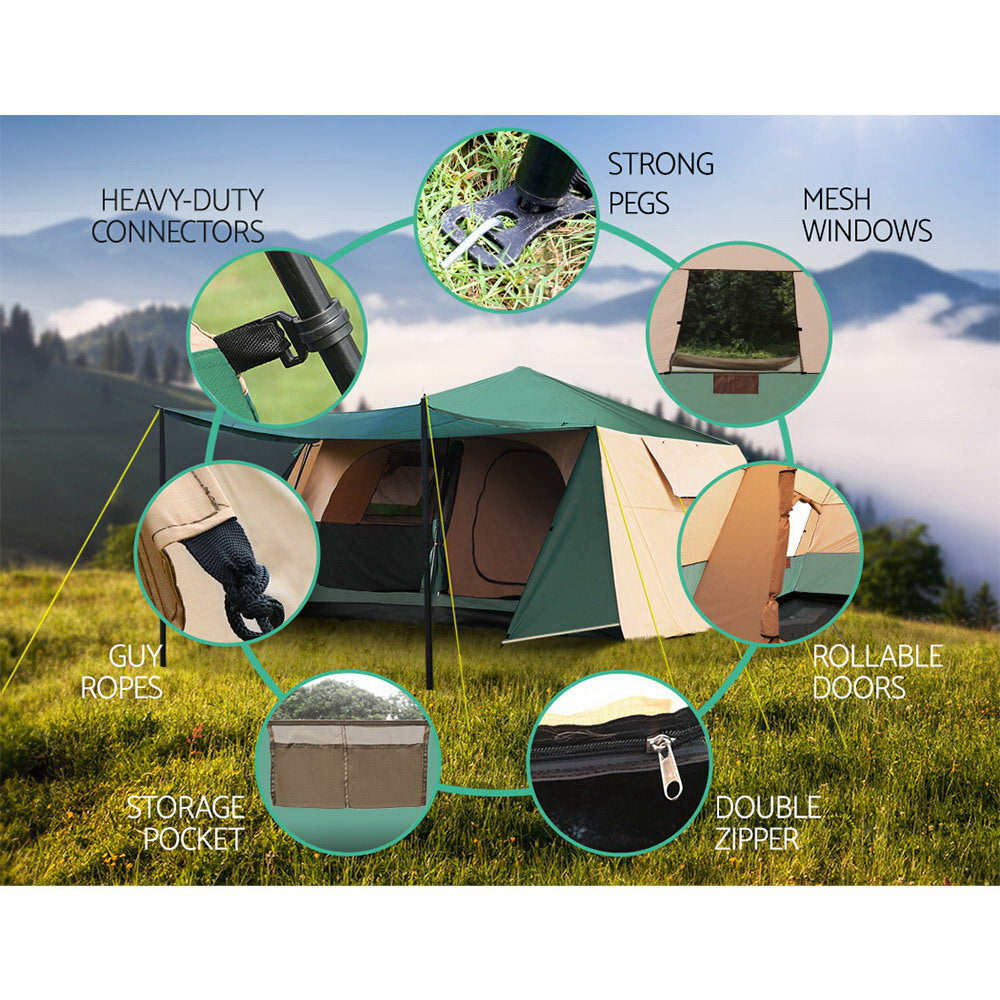 Tents: Weisshorn Instant Up Camping Tent 8 Person Pop up Tents Family Hiking Dome Camp