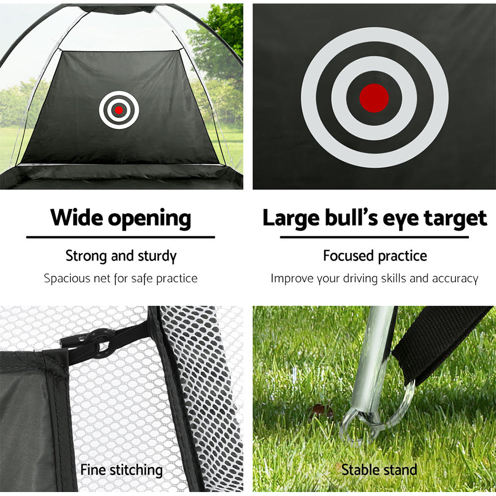 Golf Training Aids: Everfit 3M Golf Practice Net Portable Training Aid Driving Target Tent Black