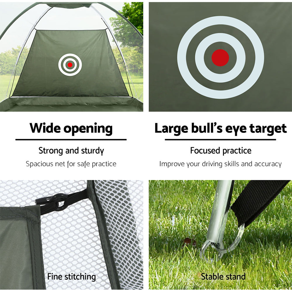 Golf Training Aids: Everfit 3M Golf Practice Net Portable Training Aid Driving Target Tent Green