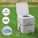 Portable Toilets & Showers: Weisshorn 20L Portable Camping Toilet Shower Tent Changing Room Outdoor Loo Set
